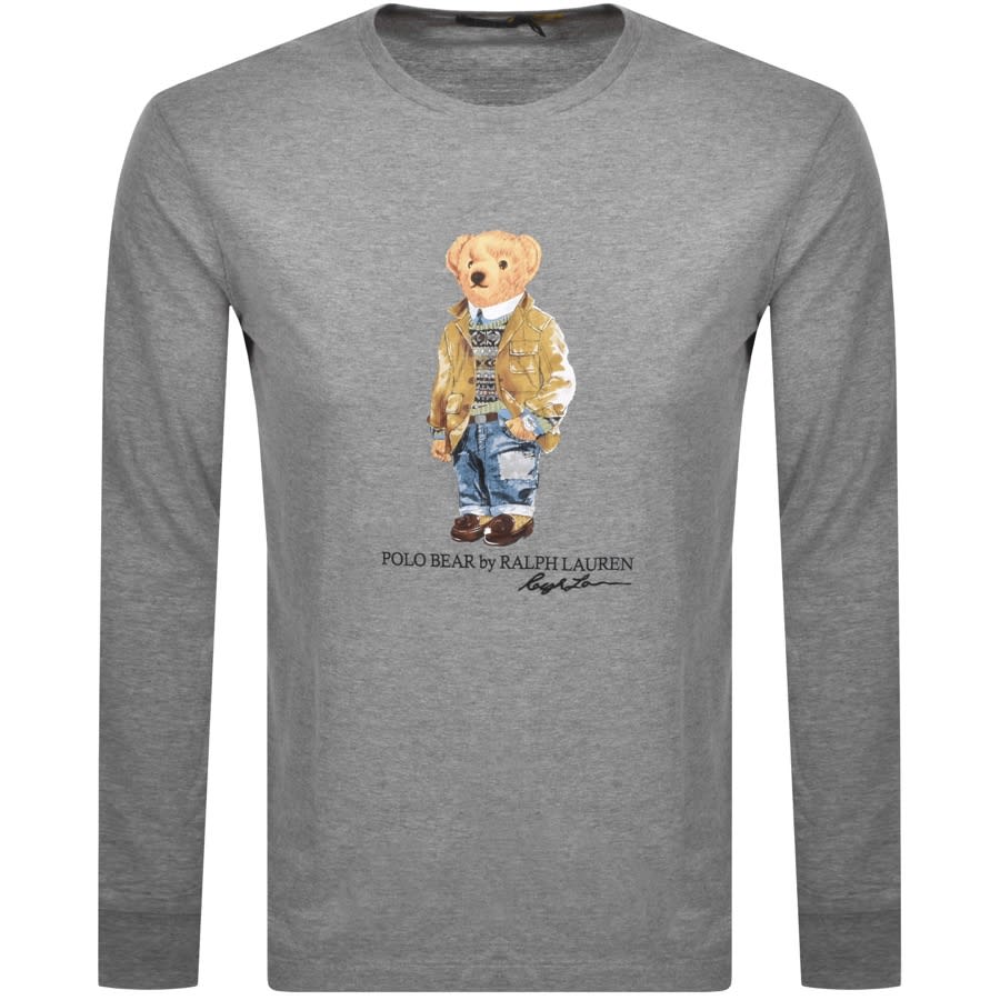 Alternative Image for ProductRalph Lauren Long Sleeved Logo T Shirt Grey1